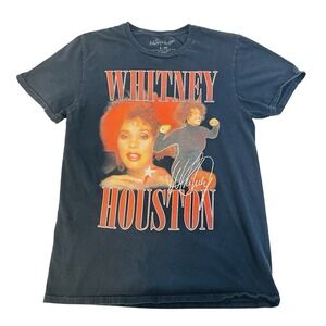 Vtg Whitney Houston T-shirt Women's‎ Sz Small Black Short Sleeve
